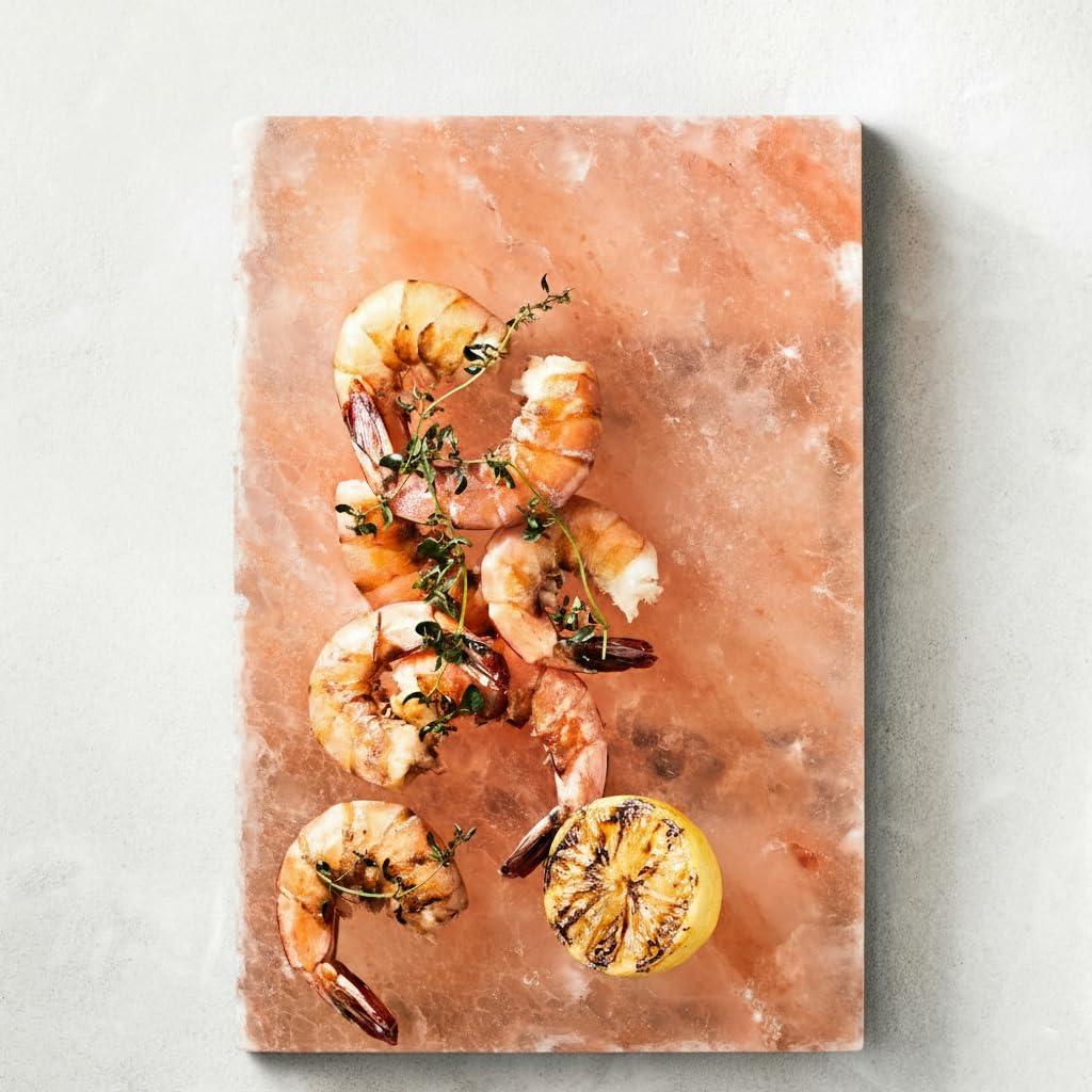 Himalayan Salt Cooking Block – 12 x 8 x 1.5 Inch Food Grade Salt Slab, Mineral-Rich for Grilling, Chilling, Serving – Healthy Cooking Stone for Steak, Sushi, Desserts