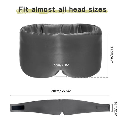 100% Handmade Bamboo Sleeping Eye Mask for Women for Men,Night Masks,Organic Sleep Mask,Blockout Eye Mask for Sleeping,Large Size Adjustable (Navy Blue)