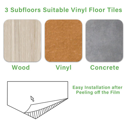 20-Pack Peel and Stick Floor Tiles Vinyl Floor 12 x 12 inch Self Adhesive Waterproof Flooring Planks DIY for Bathroom, Kitchen, Living Room, RV, Cover 20 Sq. Ft, Black Vein Marble