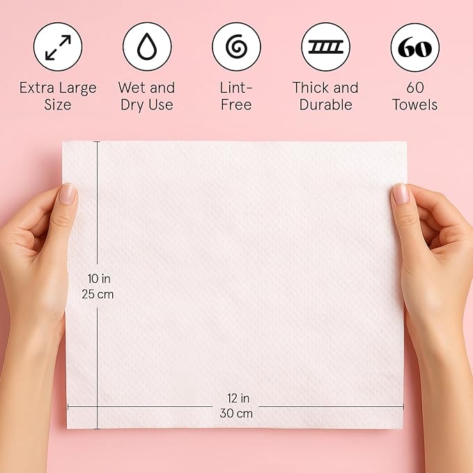 grace & stella Face Towels Disposable