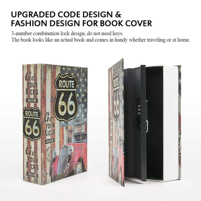 KYODOLED Hidden Metal Lock Box,Diversion Book Safe with Combination Lock,Money Hiding Box,Collection Box,9.5" x 6.2" x 2 .2",USA