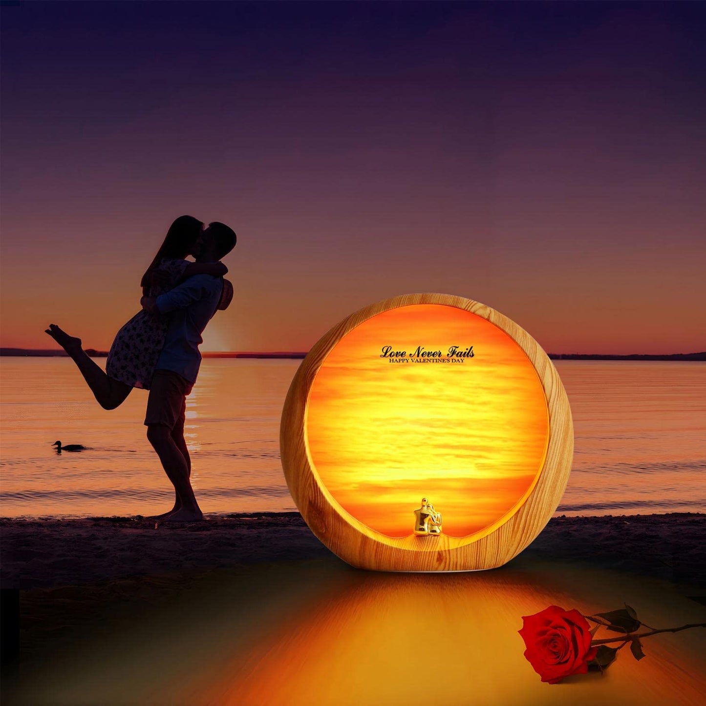 mamre Golden Sunset Lamp Gifts Idea for Anniversary Valentine’s Birthday Mother's Day Home Decoration Unique Table Lamp Gift