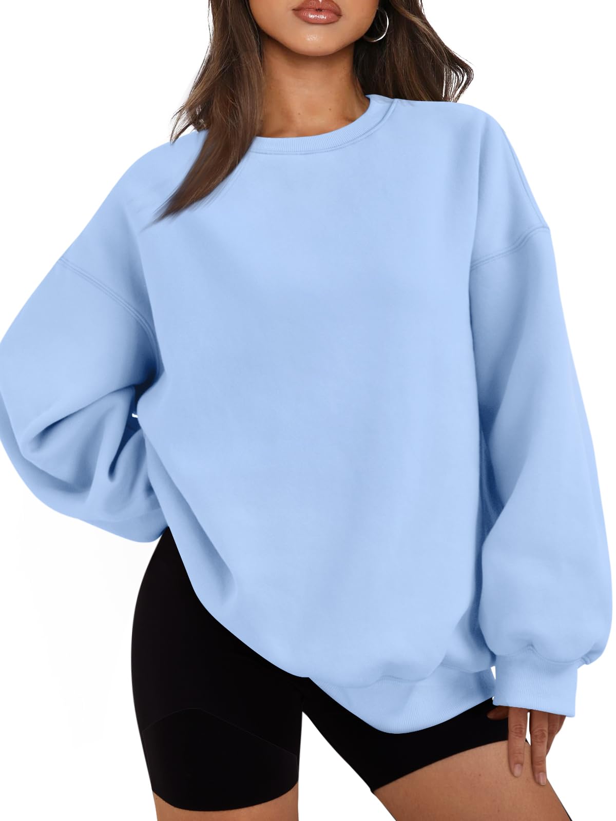 EFAN Womens Oversized Sweatshirts Hoodies Fleece Crewneck Sweaters Casual Tops Comfy Fall Fashion Outfits Winter Clothes 2025