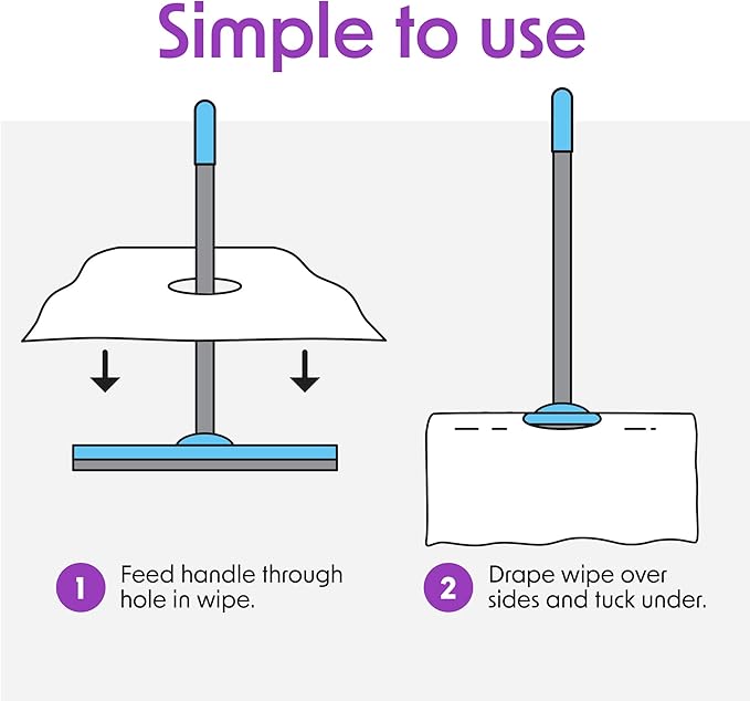 Wipex XL Wet Floor Wipes for Squeegee Stick, Cuban Mop or Sweeping Mop