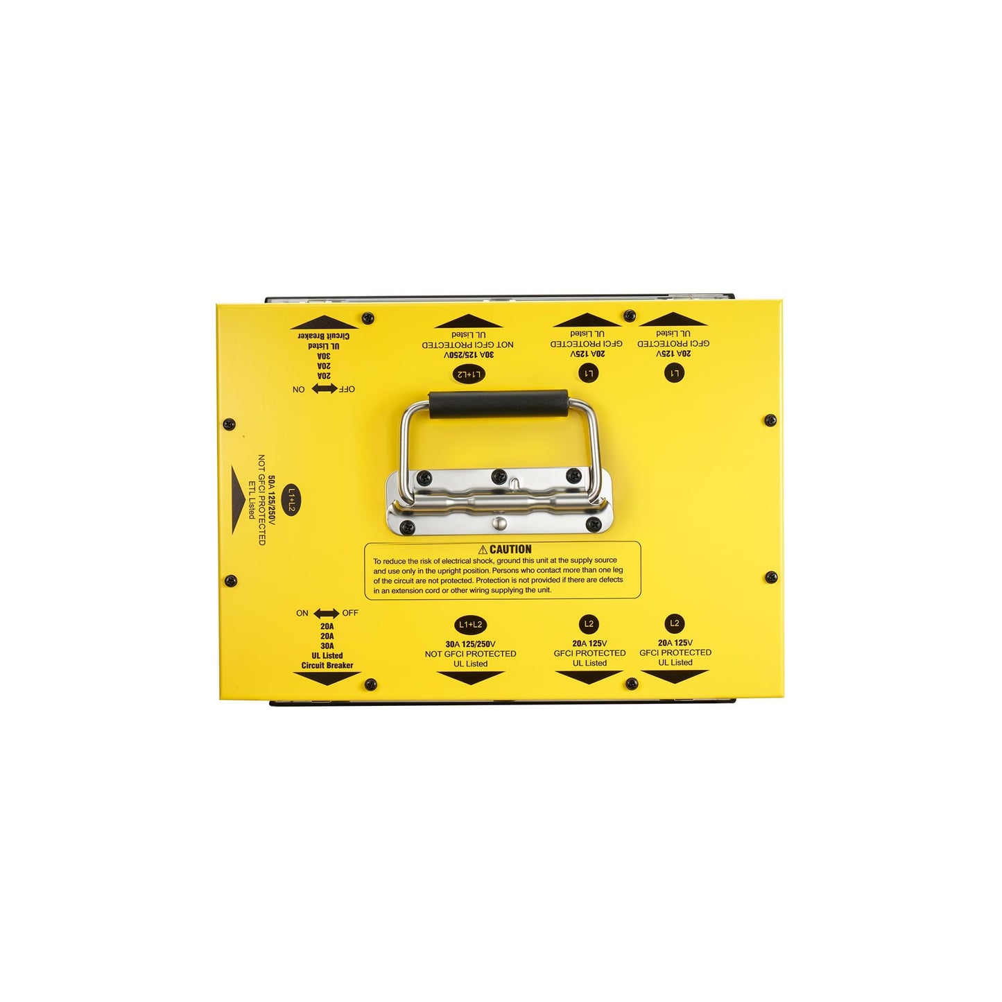 YARWELL Heavy-Duty 50 Amp Power Distribution Box – 125/250V, SS2-50P Inlet, IP67 Waterproof, (8) 20A GFCI 5-20R Receptacles & (2) 30A Locking Outlets for Jobsite, Generator, RV, Outdoor Use