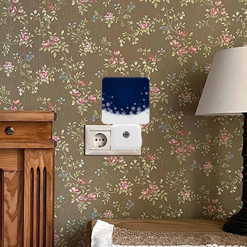 CNupgoS Snowflakes Night Light Plug-into Wall Merry Christmas A Snowy Winter Nightlight Lamp with Dusk to Dawn Sensor, Led Lamp 0.5W Energy Efficient for Home Decor
