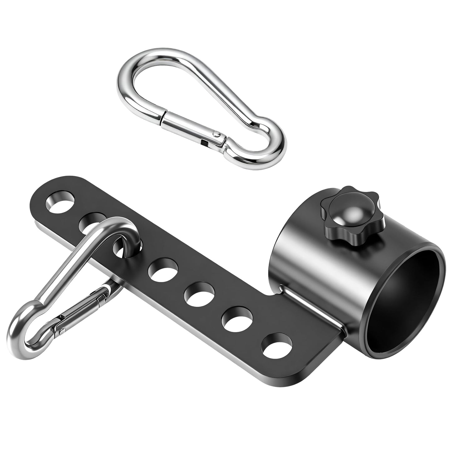 Belt Squat Bar Machine Attachment for 2 inch Olympic Barbell Bar, Black, 500 lbs Withstands, Attachments for Home Gym Workout