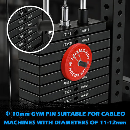 Meirivrn Reinforced Weight Stack Pin 60kg/132lbs Max Load Capacity Weight Stack Extender Pin Strength Training Equipment for Cable Machines & Home Gym - 10mm x 110mm