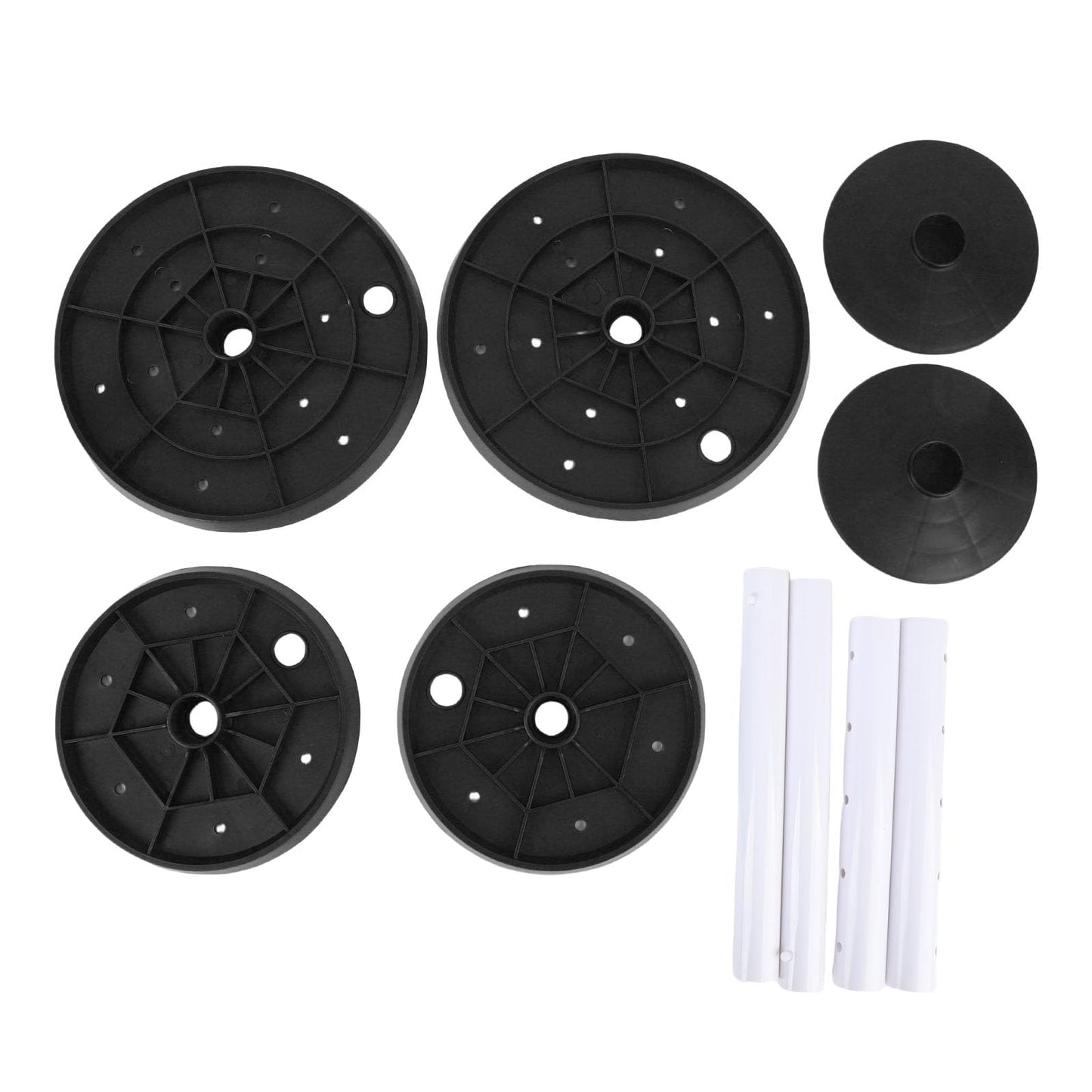 Adjustable, Versatile Use of 11 to 17 Inch Height 2 Sets of Drainage Holes Planter Filling Inserts for Large Container (Black)
