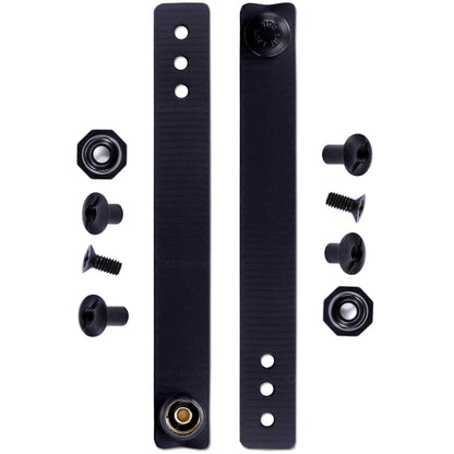 IWB Soft Belt Loops - Black – w/Heavy Duty Rubberized Nylon Pull-The-Dot Security Snaps & Mounting Hardware - Holster Loops for IWB Carry - (Fits 1.25" to 2.00" Belts (Adjustable) - (Pair)