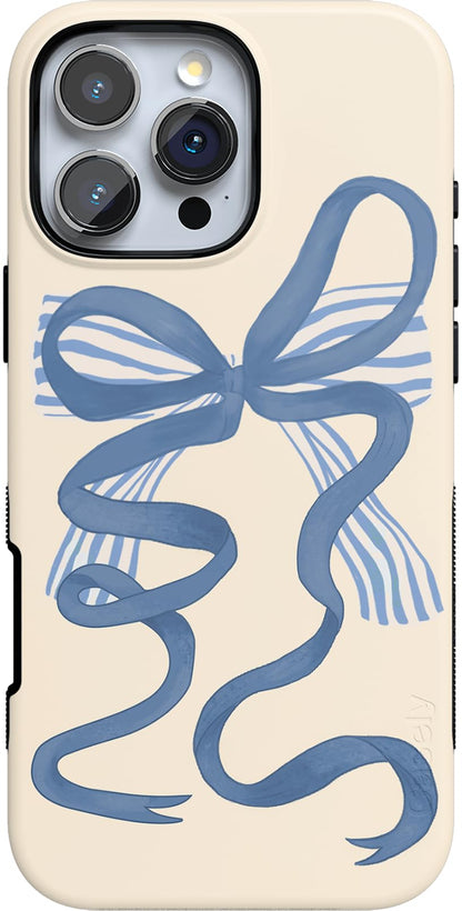 Casely iPhone 16 Pro Max Case | Blue Stripes | Sunday Best | Compatible with MagSafe | Bold Protective Design