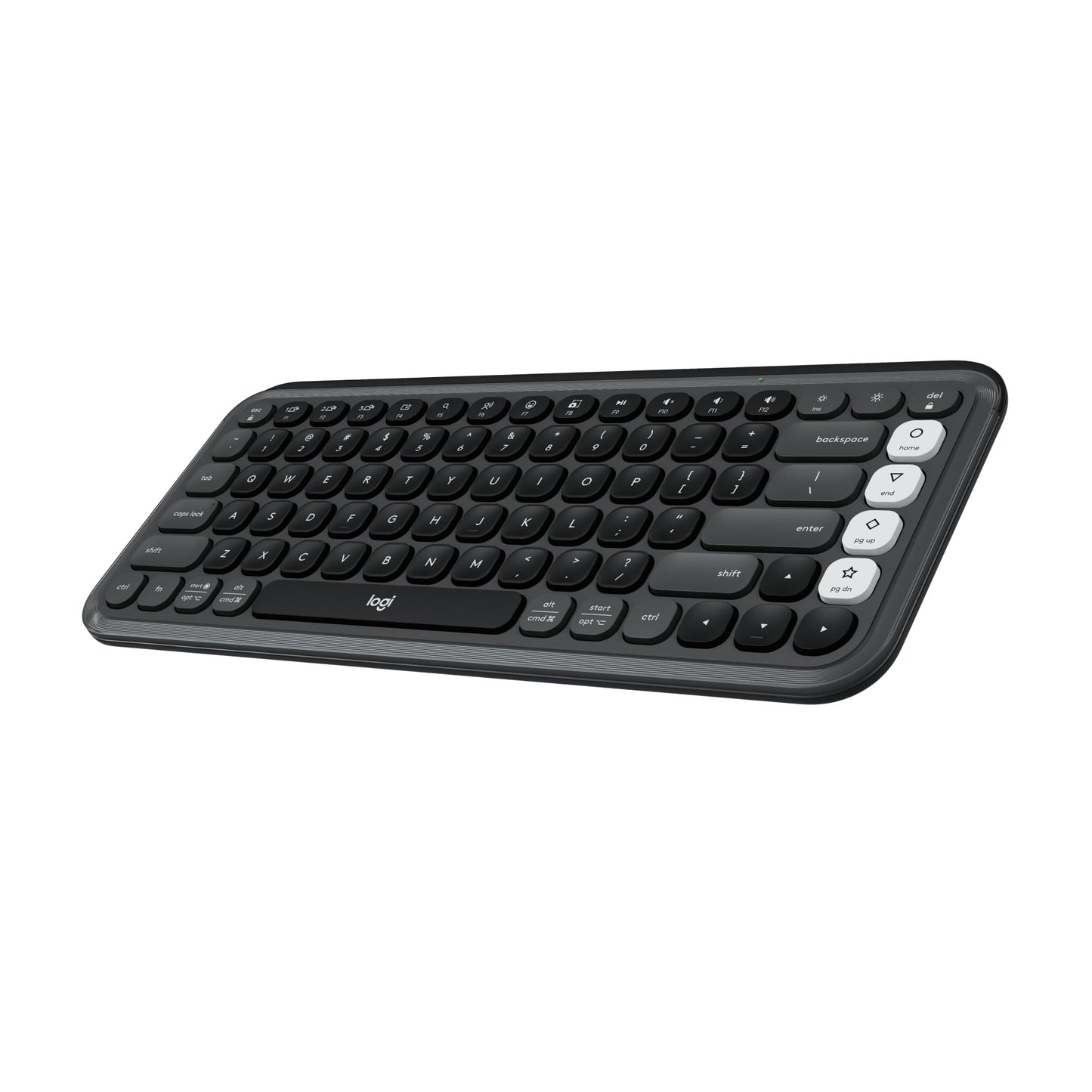 Logitech POP ICON Keys Wireless Bluetooth Keyboard, Comfortable Typing, Programmable Keys, Easy-Switch Between up to 3 Devices, for Laptop, Tablet, PC – Rose and Off-White