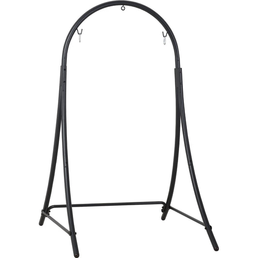 ANOW Adjustable Hammock Chair Swing Stand Only, Heavy Duty Hanging Chair Stand with Safety Hooks for Indoors Outdoors, Max 400 Lbs, Plus Size Version, Black