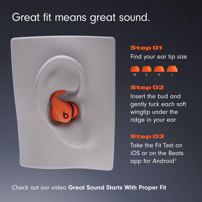 Beats Powerbeats Fit - Wireless Noise Cancelling Workout Earbuds with Secure-Fit Wingtips, Up to 30-Hour Battery Life, Sweat & Water Resistant, Apple & Android Compatible - Jet Black