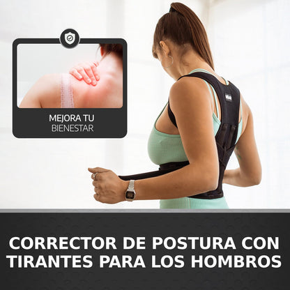 Roar® Hunchback Corrector, Posture Fixer, Shoulder Brace for Alignment, Adjustable Spine Support, Straight Back Trainer, Neck Corrector, Posture Vest, Luxe Posture Solution (S)