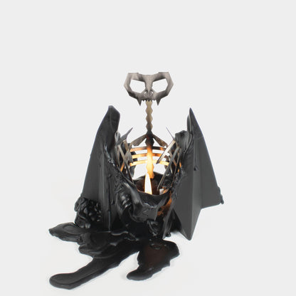 PyroPet Blaka Bat Candle (Black) - The Original Bat Candle with Metallic Skeleton | Gothic Decor | Unique Gift for Bat Lovers | 20-Hr Burn Time | Dimensions: 6.7x2.9x4.5 in