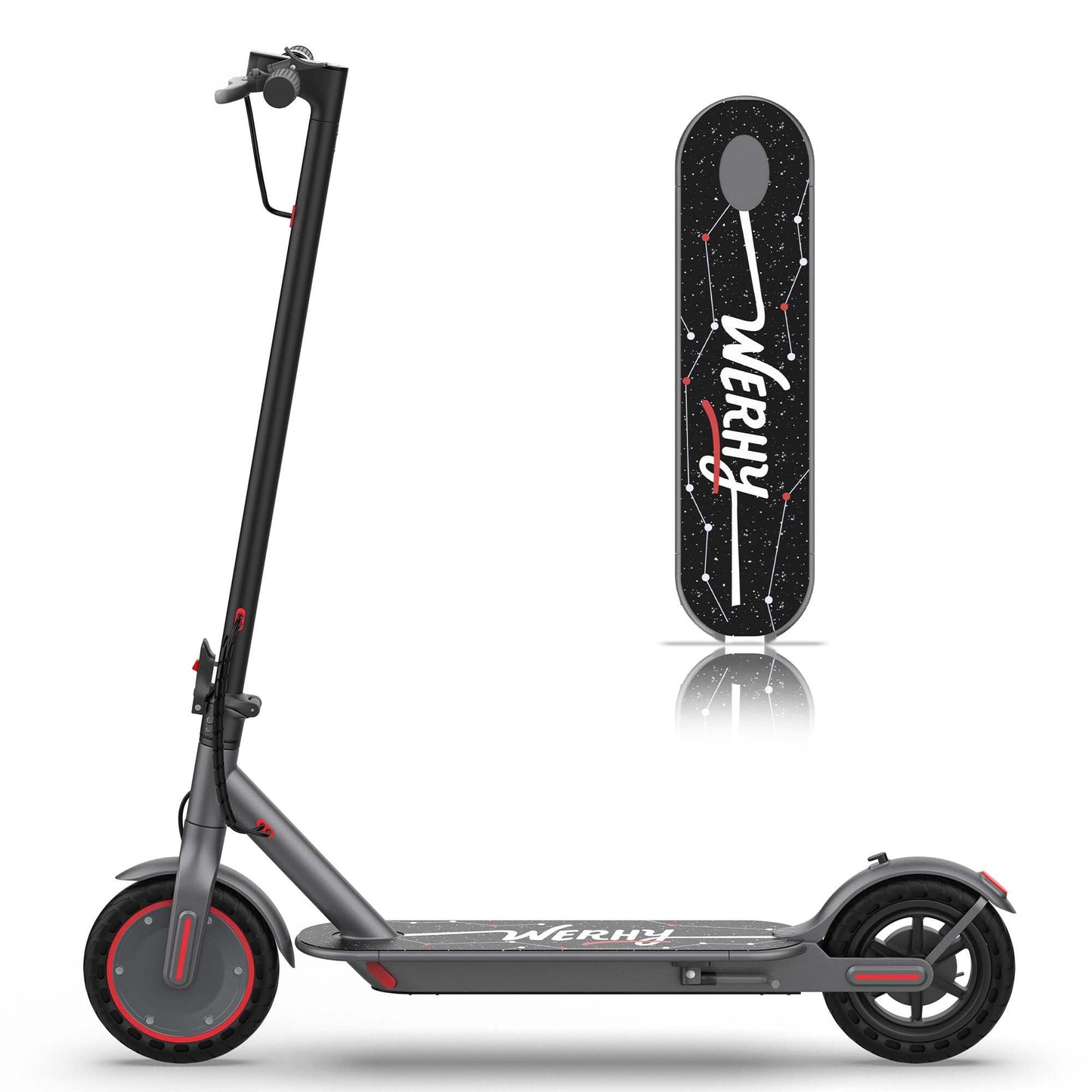 Electric Scooter, 500/350W Motor & 10"/8.5" Solid Tires, Up to 22/19 MPH & 25/15 Miles Rang, Foldable Commuter E Scooter for Adults & Teens with Dual Brake System, APP
