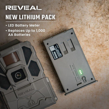 TACTACAM Reveal Ultra Cellular Trail Camera with Lithium Ion Rechargeable Battery Pack Bundle