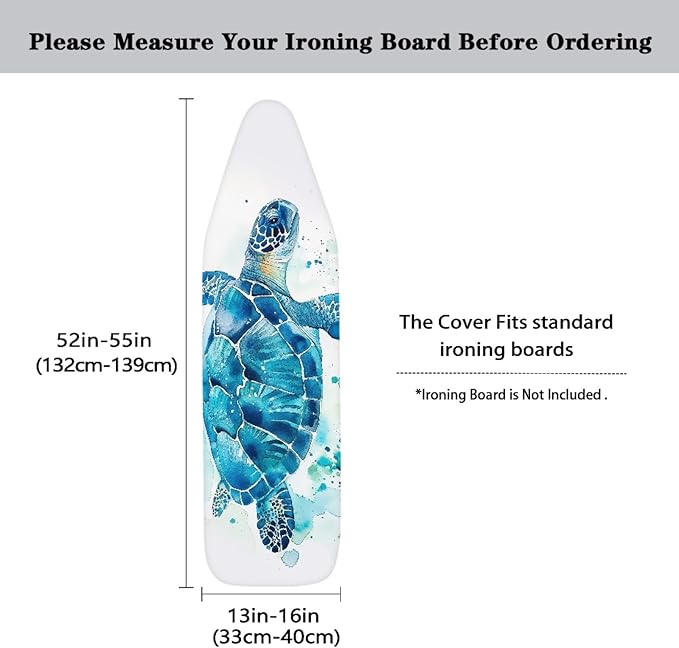 GLENLCWE Blue Sea Turtle Ironing Board Cover