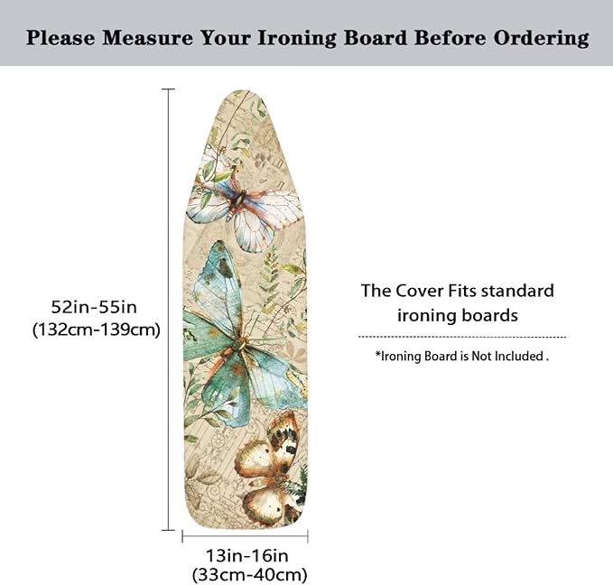 Vintage Butterfly Ironing Board Cover, Ironing Board Pad Cover Protector