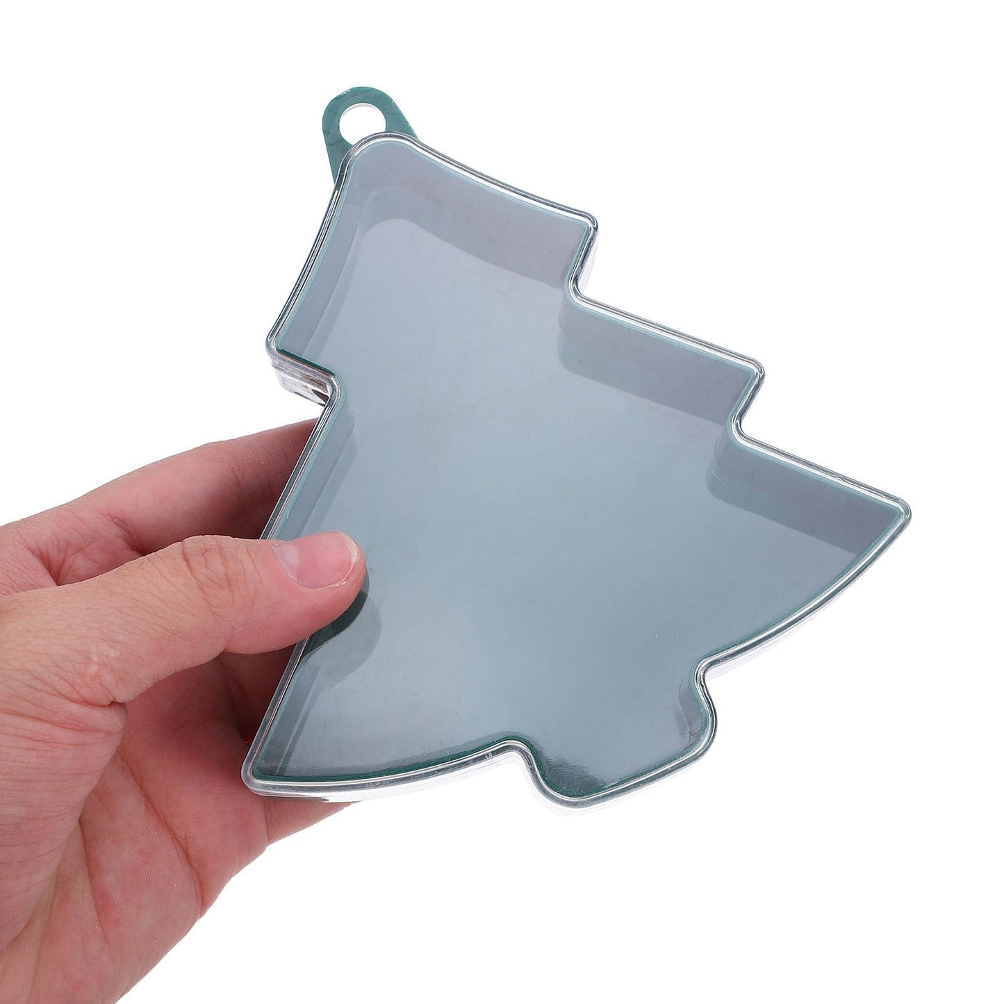 SAFIGLE Christmas Candy Boxes 10 Pack Tree Shaped Containers with Lids Plastic Fillable Candy Party Favor Boxes for Cookies Chocolates Snacks Hanging Holiday Decorations