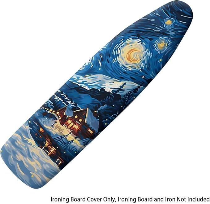 Starry Sky Design Ironing Board Cover and Pad Washable 15x54 Full Size Thick