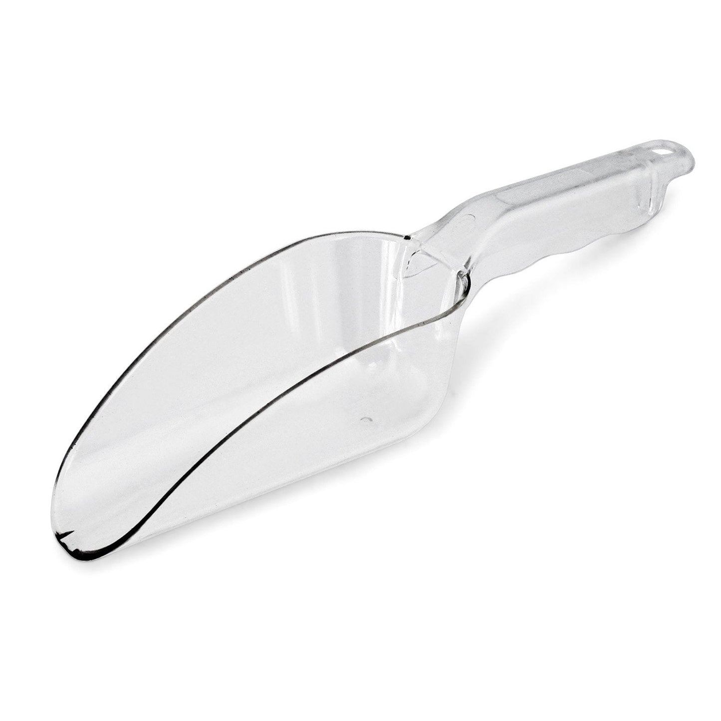 New Star Foodservice Commercial Grade Polycarbonate Plastic Utility Ice Scoop, Clear, 12 oz