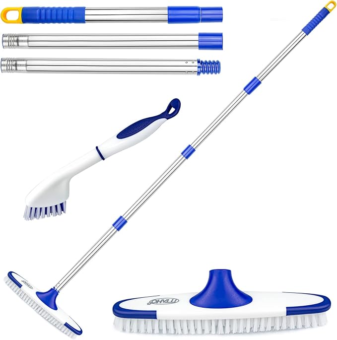 ITTAHO Floor Scrub Brush with Long Handle