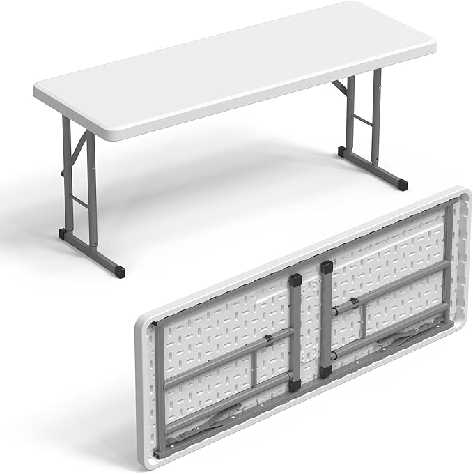 VINGLI 4 FT Narrow Folding Table, Home Work