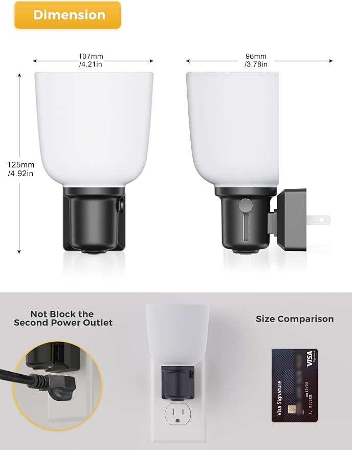 L LOHAS LED Night Lights Plug into Wall,[2 Pack] Dimmable Plug in Night Light,0-100LM Adjustable Brightness,Dusk to Dawn Sensor, 3000K Soft White, Boho Farmhouse Night Lights for Bedroom Bathroom