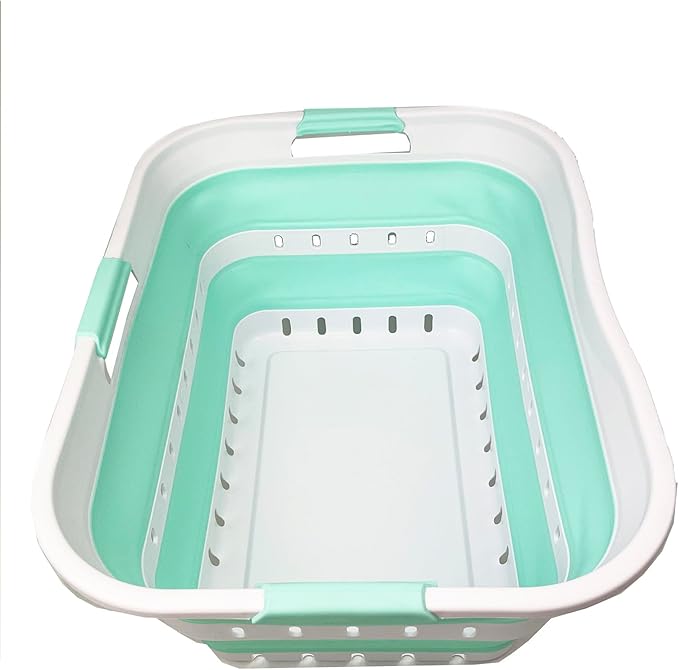 SAMMART 42L Collapsible Plastic Laundry Basket