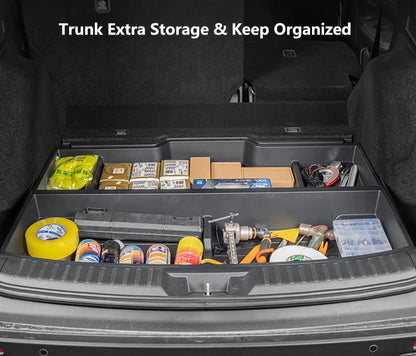 QXZcar Heavy-Duty Trunk Organizer for 2023-2025 Honda CR-V, Insert Cargo Rear Hatch Hidden Storage Box fits CRV EX EX-L LX Touring Accessories