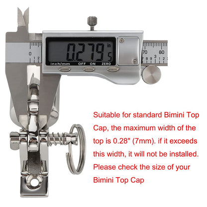4 Pack Bimini Top Deck Hinge with Pin and Ring, 316 Stainless Steel, Free Installation Screws