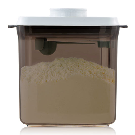 Tourdeus 1700ml Airtight Formula Container Pop Up Milk Powder Container Formula Dispenser, 21OZ, 1.32LB, 600g, Brown