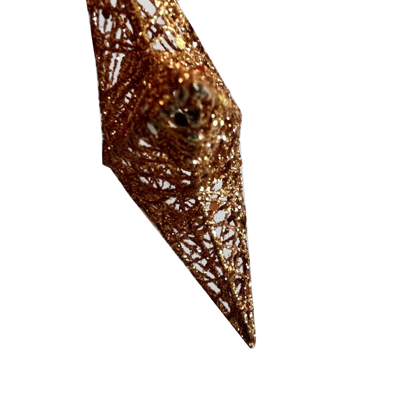 Metal Glittered Christmas Tree Topper Star Treetop Decoration for Christmas Home Decor(Rose Gold)