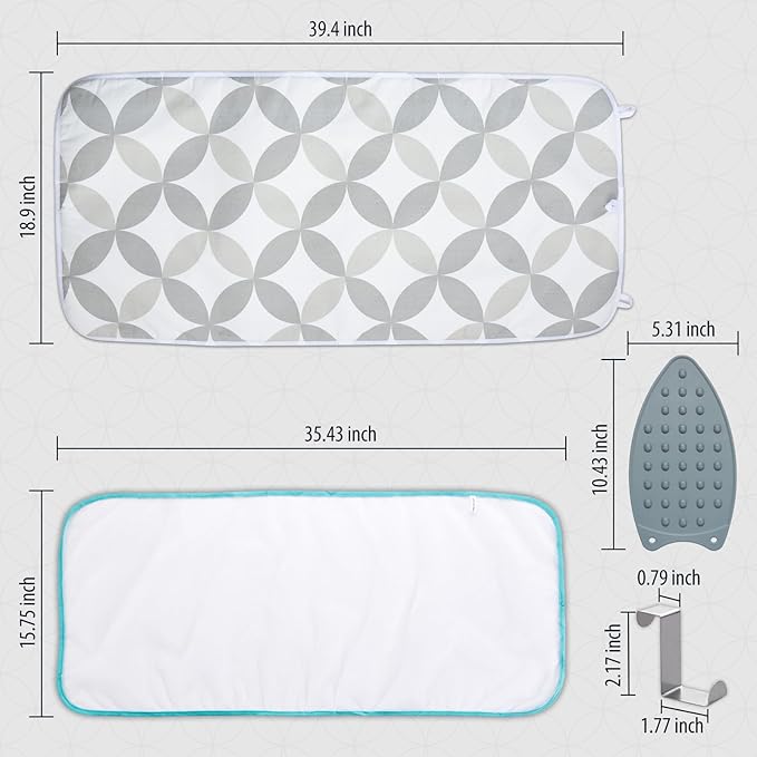 Seiritex Ironing Mat, Portable Ironing Pad 39.4 x 18.9 inch Table Top Iron