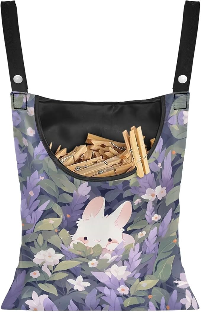 Clothespin Bag for Clothes Pin Holder for Outside and Clothes Line Pins