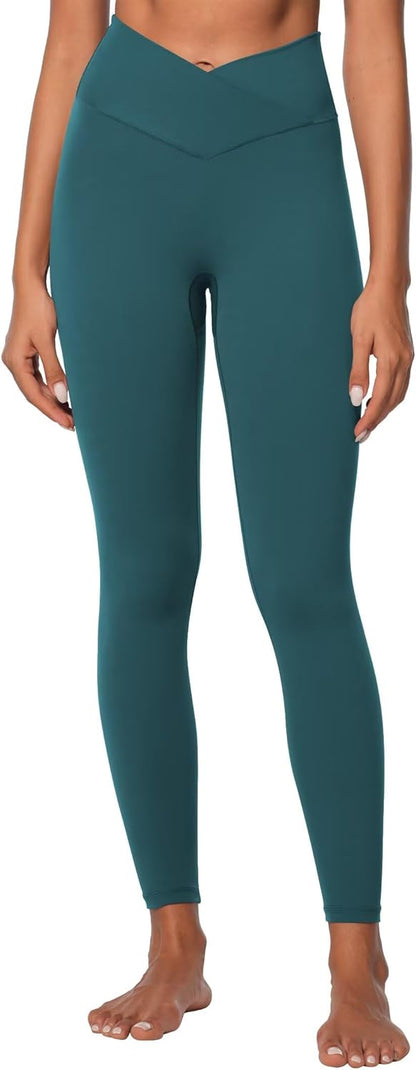 Sunzel Sunlissia Hidden Butt Lifting Scrunch Workout Leggings for Women, Crossover High Waist Yoga Pants with Tummy Control