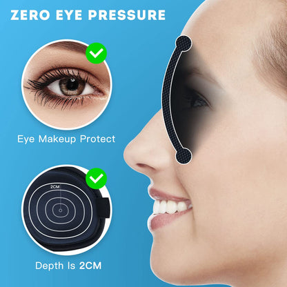 Sleep Mask for Women Men, Ultrathin Light Blocking Sleeping Mask, No Pressure On Eyes 3D Contoured Blindfold, Soft Comfort Eye Shade Cover for Travel/Naps/Yoga/Shift Work.（Black）