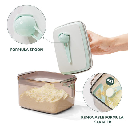 Tourdeus 1700ml Airtight Formula Container Pop Up Milk Powder Container Formula Dispenser, 21OZ, 1.32LB, 600g, Brown