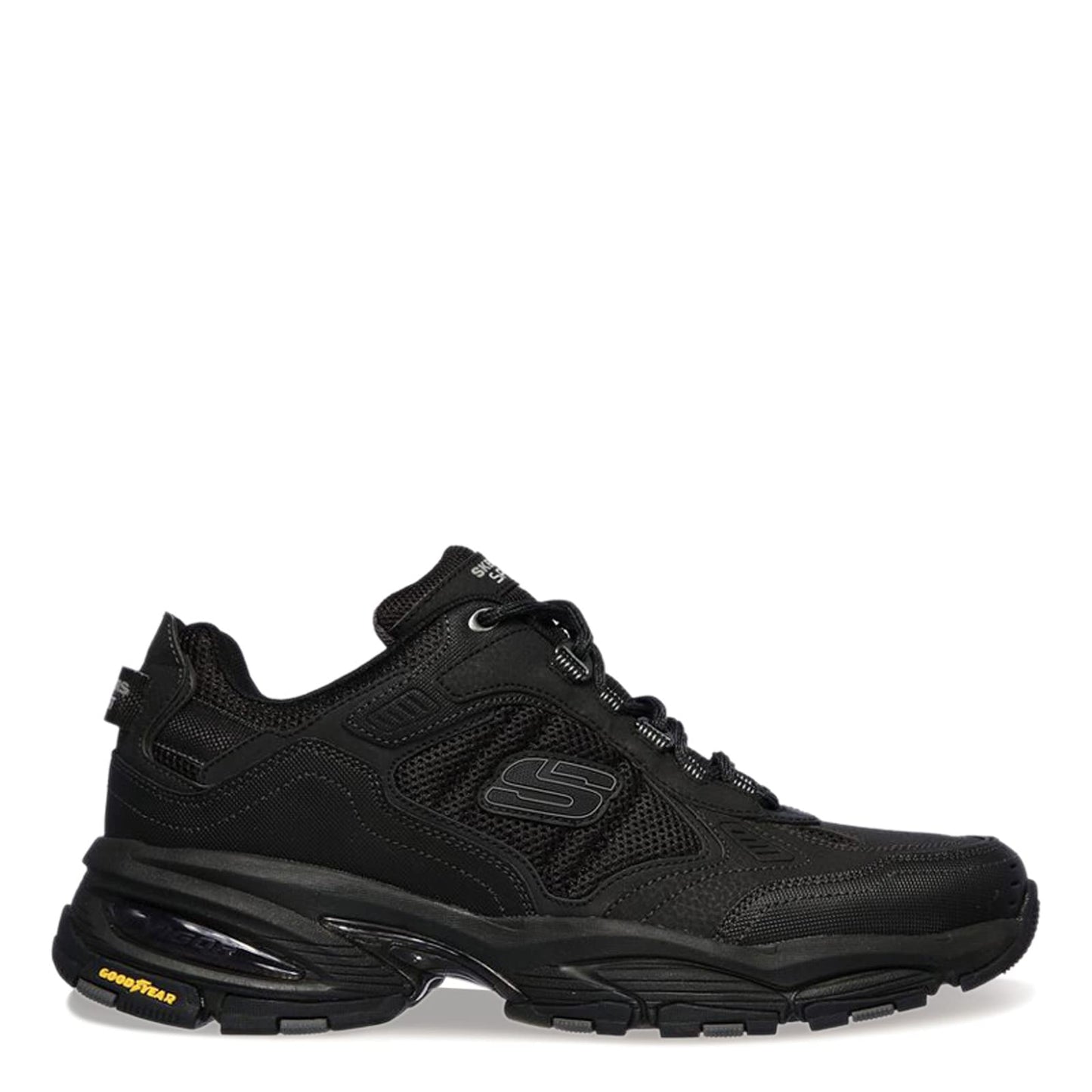 Skechers Men's Oak Canyon - Redwick Trainers, Black Leather Synthetic Textile Black Trim , 11 UK
