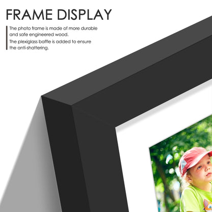DUENPY 13x16 Picture Frame 5x7 Collage Picture Frame Displays Five 5x7 inch Photos Collage Wall Decor Wall Hanging Black