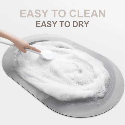 Super Absorbent Bath Mat Non Slip Anti Mould Quick-Drying Bathroom Mat Simple Kitchen Door Mat Machine Washable Large Living Room Carpet (40 x 60 cm, Rectangular Dark Gray)