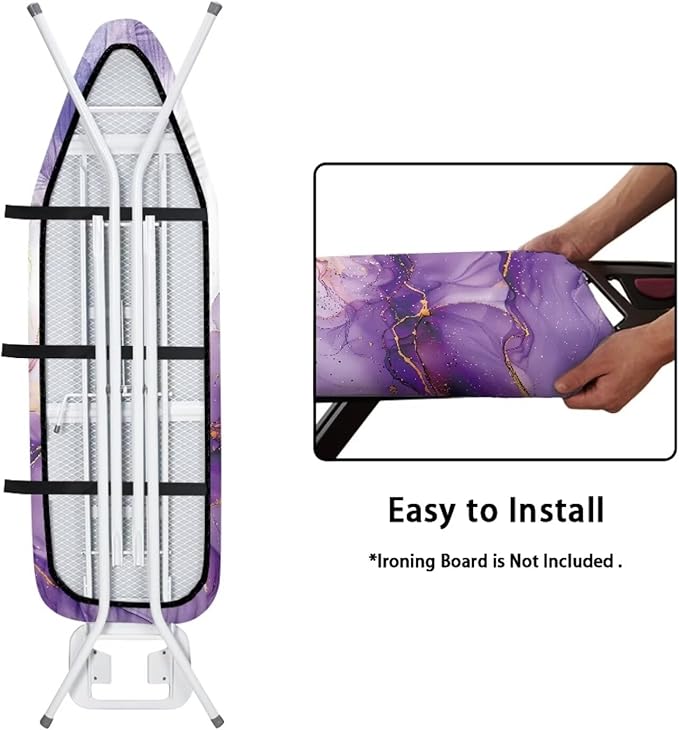 Purple Butterfly Ironing Board Cover Marble Iron Board Cover Protector Novelty