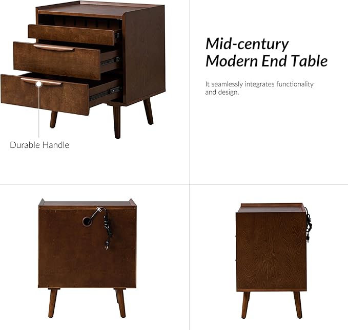 HULALA HOME 2 Drawer End Table