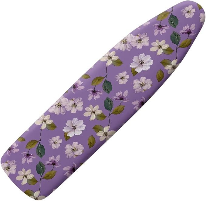 Purple Flower Ironing Board Cover and Pad Cover