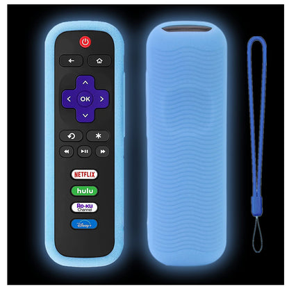 Silicone Protective Controller Cover fits for Roku TV Voice Remote | Element Roku | Westinghouse Roku TV Controller Cover,Glow in The Dark