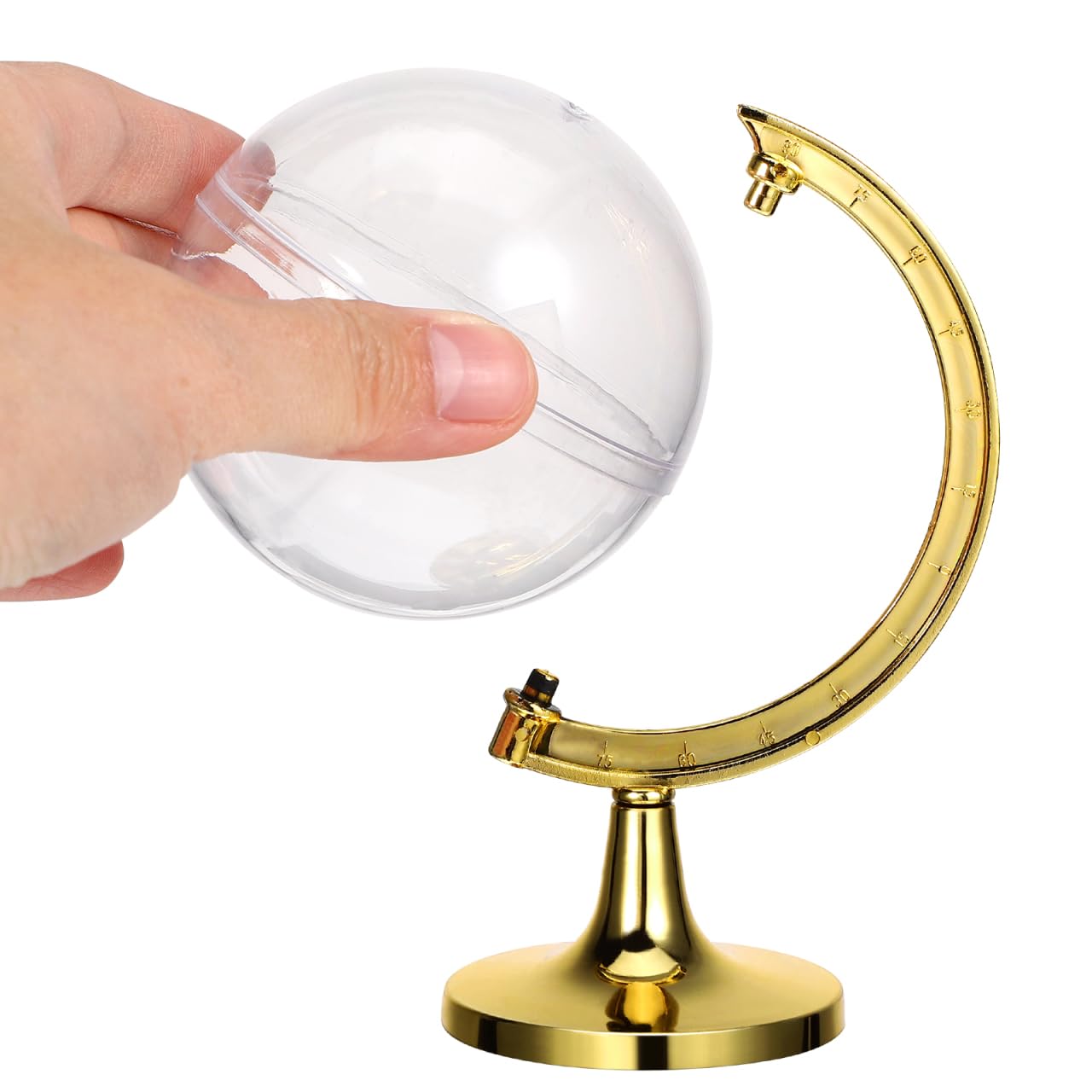 SHOWERORO Clear Plastic Candy Box 4.72X2.76X2.76 Inches Mini Globe Candy Container for Wedding Party Favors Christmas Event Decorations