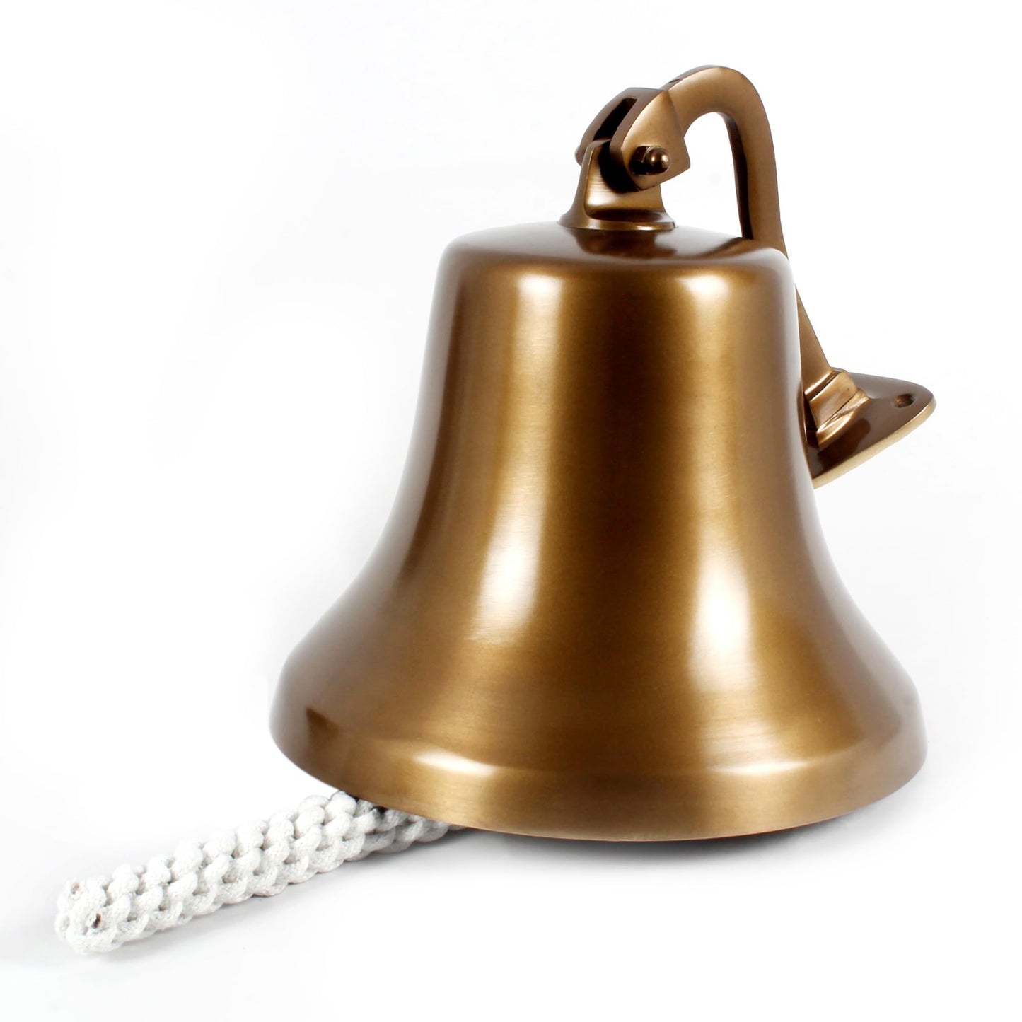 Nautical Hanging Wall Mountable 9" Antique Brass Ship Bell Ideal for Wall or Hanging, Suitable for Home, School or Church