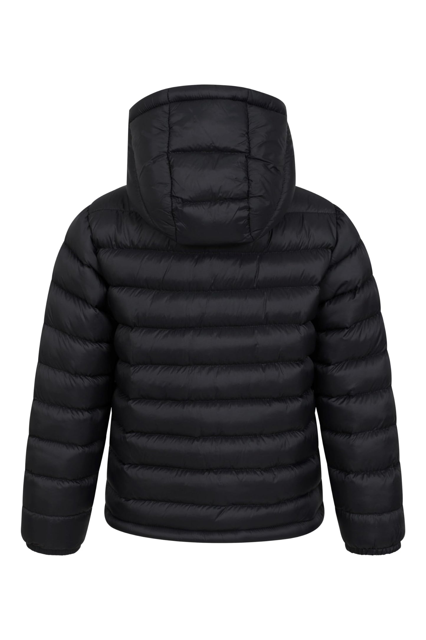 Mountain Warehouse Seasons Padded Kids Puffer Jacket - Water Resistant & Lightweight Insulated Rain Coat, Boys & Girls - Spring Summer, School, Travelling Black Teen Size 13 Years